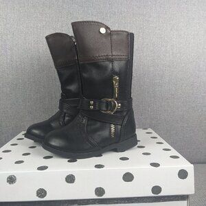 Nine West Kids Black / Brown Riding Boots Size 5